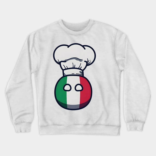 Polandball Chef Italy Countryball Crewneck Sweatshirt by Polandball World